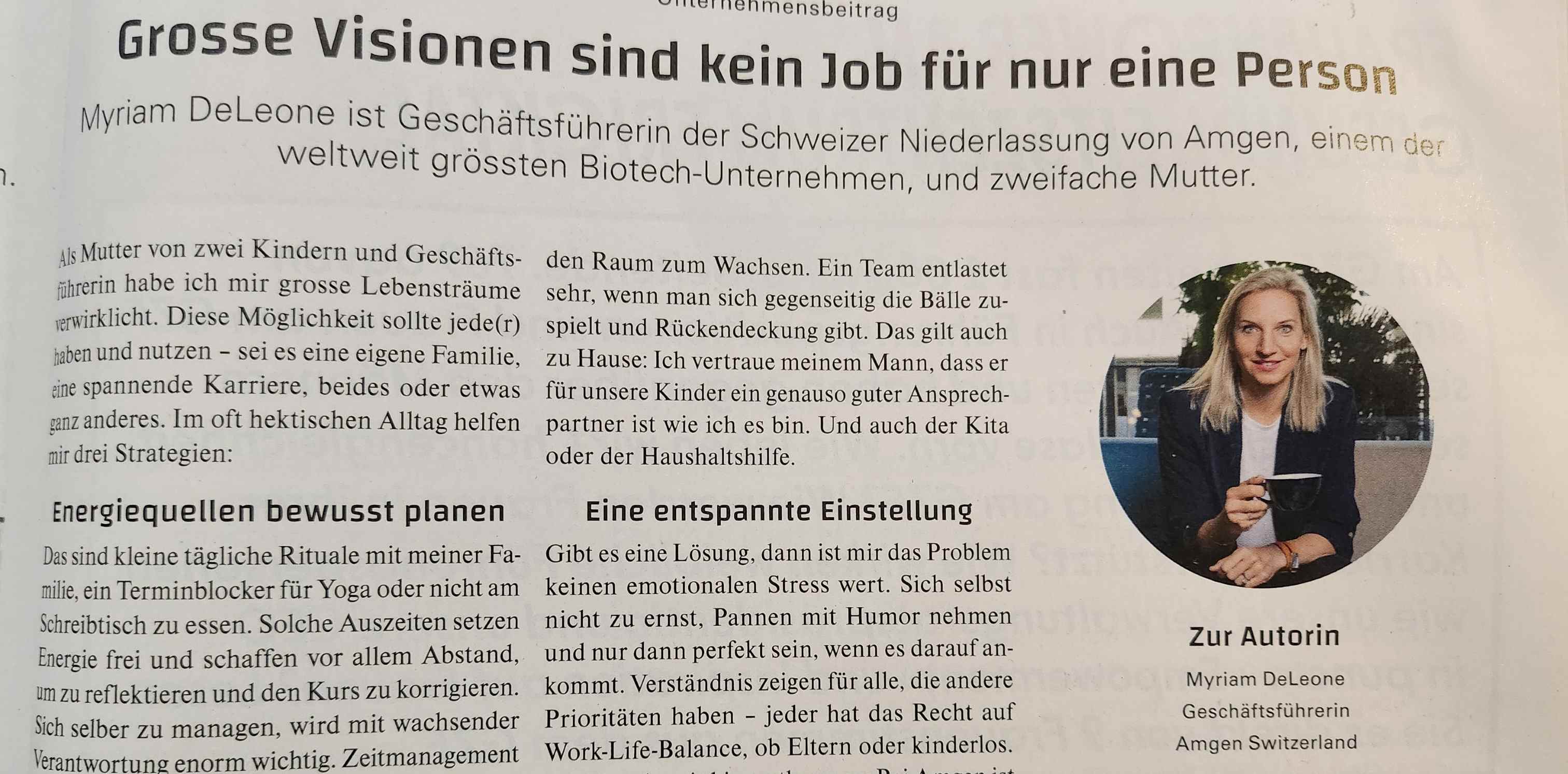 Cover der Zeitschrift annabelle mit Bericht von Myriam DeLeone zu unserem FlexSpace-Arbeitsmodell