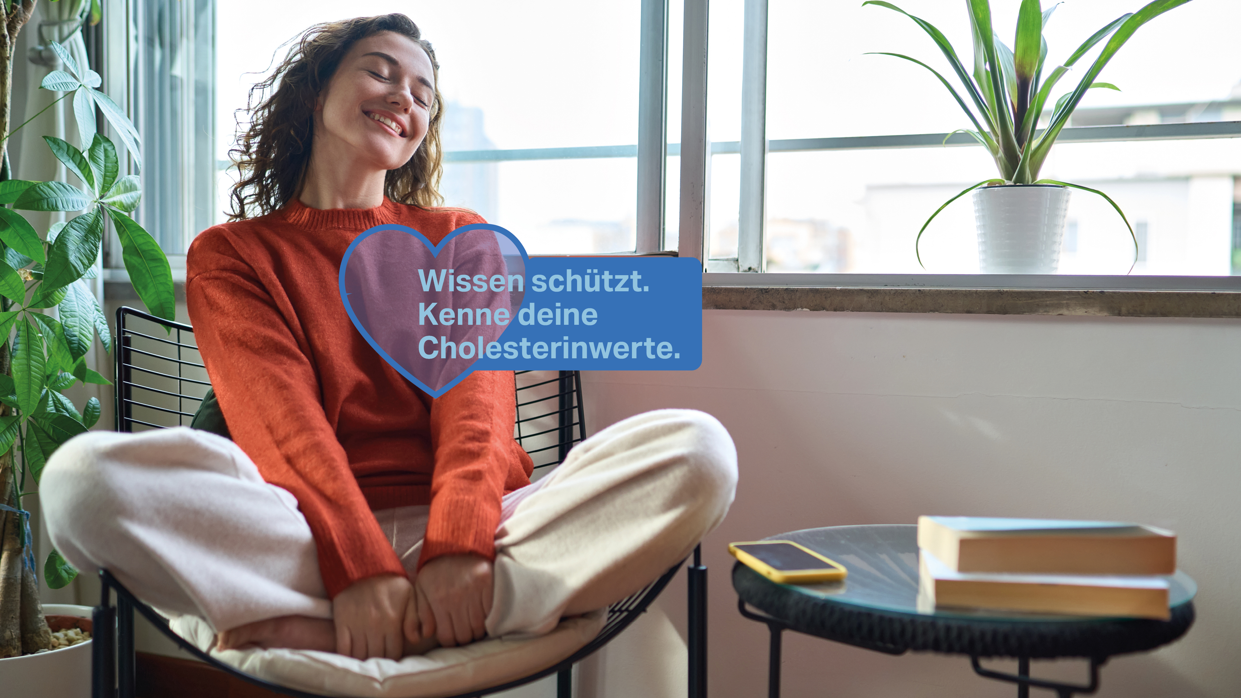 Das Visual der Aufklärungskampagne «Wissen schützt. Kenne deine Cholesterinwerte.»